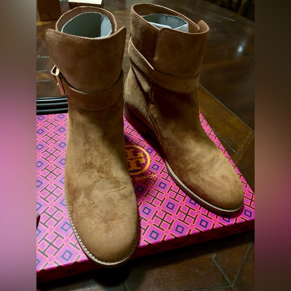 Tory Burch Ankle Suede Booties - Picture 2 of 7